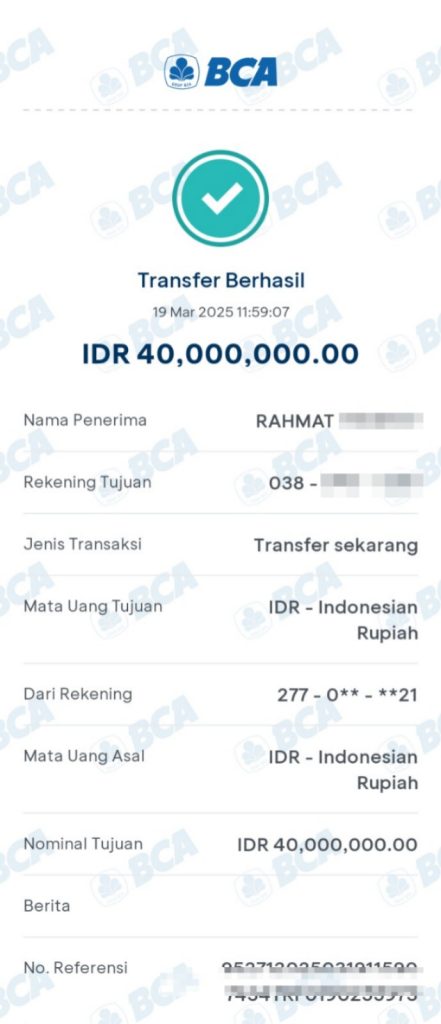 Bukti Transfer Rahmat
